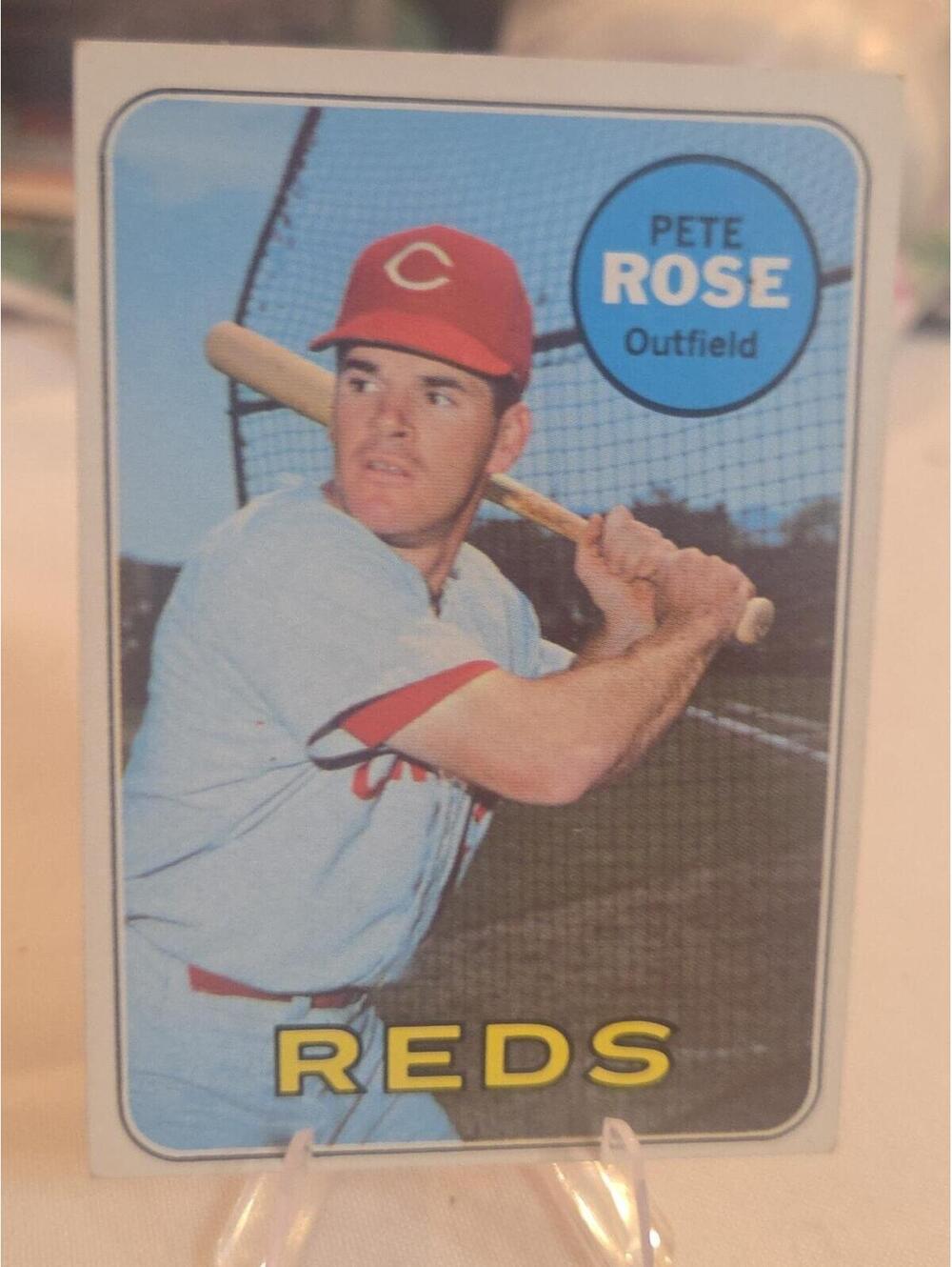 1969 Topps #120 Pete Rose High Grade Off Center Sharp Corners Cincinnati Reds - Picture 4 of 8